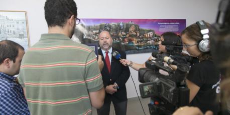 Día 4.<br>Juan José Durán atiende a los medios<br>Foto: Carlos Martínez