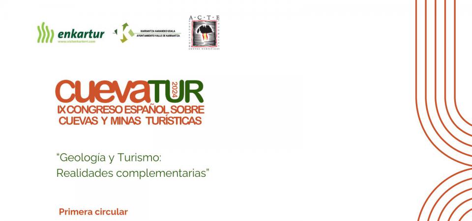 Primera circular de CUEVATUR, el gran congreso del Turismo Subterráneo que se celebra del 23 al 25 de octubre en Karrantza, Bizkaia